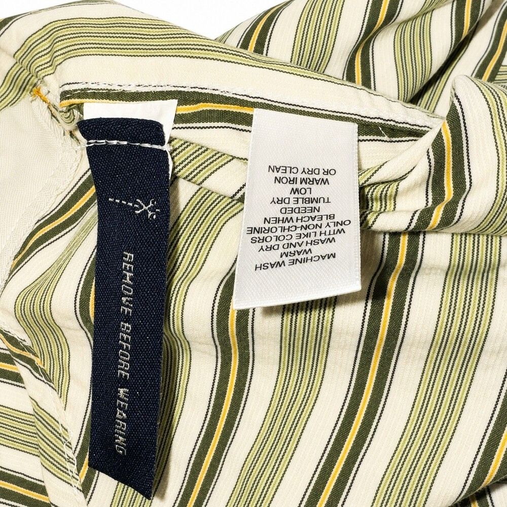 NWOT Banana Republic Mens Large Slim Fit Striped Pearl Snap Shirt 2007 - Picture 7 of 7